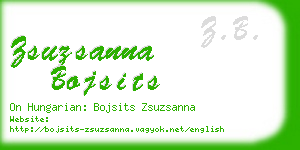 zsuzsanna bojsits business card